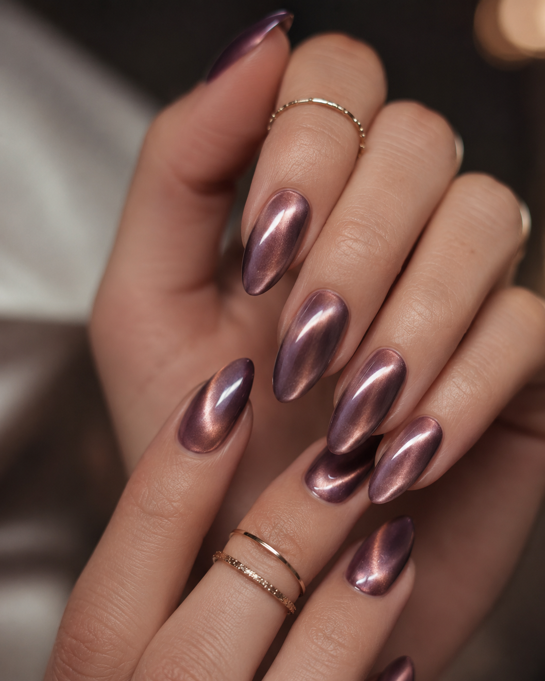 Cat Eye Chrome Nails